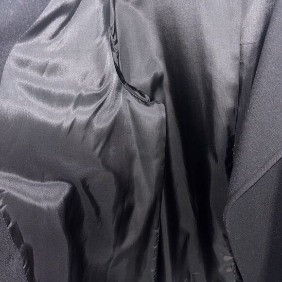 Herman Kay Woman Size 24 100% Wool Black Double Breasted Pea Coat - Picture 4 of 7